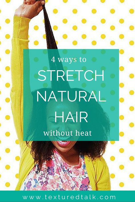 4 Ways to stretch natural hair without heat! Natural Hair Stretching Methods, Stretch Hair Without Heat, How To Stretch Natural Hair, Stretch Natural Hair Without Heat, Stretch Natural Hair, Hair Like Wool, 4c Hair Care, Natural Hair Moisturizer, Hair Without Heat