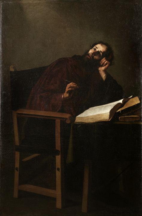 Attributed to Francisco de Zurbarán - Saint Augustine, Bishop of Hippo (354-430) in Meditation, circa 1620 - 1624 - Category:17th-century paintings of Augustinus - Wikimedia Commons Kingston Lacy, 17th Century Paintings, Temptation Of St Anthony, Spanish School, Augustine Of Hippo, Baroque Painting, 17th Century Art, Religious Paintings, Meditation Art