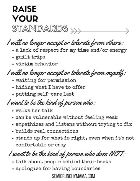 Raise Standards Quotes, How To Raise Your Standards, High Standards List, Raising Standards, Healthy Boundaries Relationships, Emotional Mastery, Winner Mindset, Standards Quotes, Boundary Setting