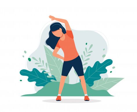 Happy woman exercising in the park. Prem... | Premium Vector #Freepik #vector #people #design #woman #green Men Exercises, Drawing Exercises, Vector Character, Happy Women, Flat Illustration, Illustration Character Design, Fashion Flats, Character Illustration, The Park