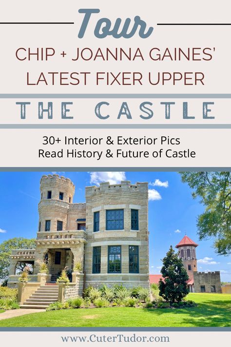 Lime stone castle Castle House Exterior, Joanna Gaines 2023, Magnolia Chip And Joanna Gaines, Joanna Gaines Interiors, The Castle, Castle Renovation, Joanna Gaines Castle Colors, Gaines Castle, Castle Interior Design