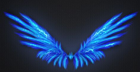 Angel Wings Drawing, Magic Wings, Wings Png, Beautiful Wings, Wings Wallpaper, Pelo Anime, Photoshop Digital Background, Wings Drawing, Blue Lightning