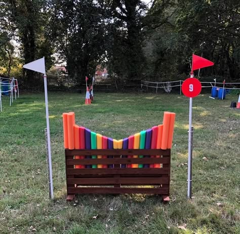 Stick Horse Obstacle Course, Diy Jumps, Xc Jumps, Horse Jumping Exercises, Horse Farm Ideas, Cross Country Jumps, Horse Jumps, Course Ideas, Dream Horse Barns