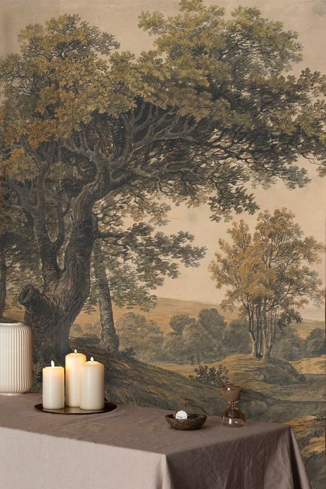 Landscape wallpaper, Vintage Landscape Mural, Rural landscape, Peel and Stick, self adhesive,ripstop wallpaper, vinyl wallpaper ★★ PEEL AND STICK WALLPAPER FEATURES★★ -Smooth Surface and semi-Matte Surface -Easily peel off the backing paper and stick it on the wall -The material does not shrink over time -Removable in one piece -Can be cleaned with a damp cloth -Does not contain PVC ★★ TEXTILE VINYL WALLPAPER FEATURES★★ -The base is fiber, the upper surface is leather patterned. -Apply to the wa Landscape Mural, Wallpaper Vinyl, Wallpaper Landscape, Picture Wallpaper, Scenic Wallpaper, Wallpaper Vintage, Rural Landscape, Vintage Landscape, Landscape Trees