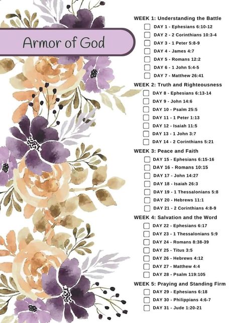 Bible Reading Plan Chronological Free Printable, Bible Study For Beginners Women, Whole Armor Of God Printable, Easy Bible Reading Plan, Reading The Whole Bible Plan, Bible Reading Plans For Beginners, Armor Of God Bible Study, Monthly Scripture Reading Plan, Bible Study Themes