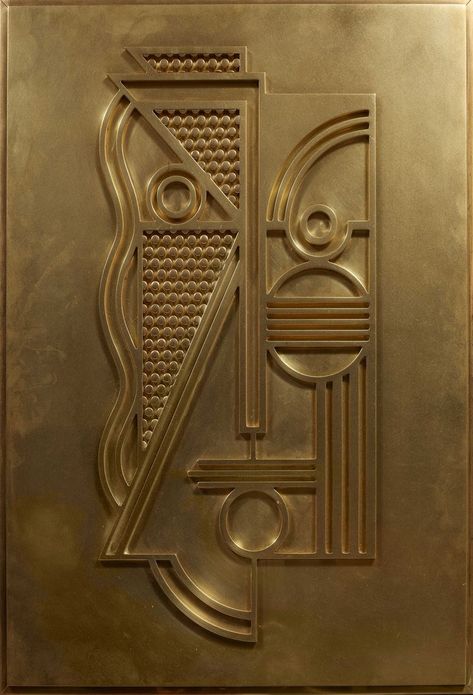 Art Deco Panel, Art Deco Houses, Neo Art Deco, Industrial Art Deco, Art Deco Aesthetic, Industrial Paintings, Relief Art, Robert Rauschenberg, Jasper Johns