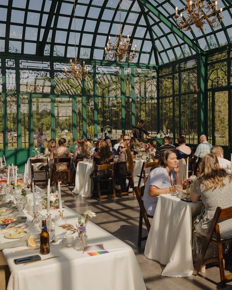 The dreamiest Solarium reception ☀️ Venue: @thelittlechapel Florals & Coordination: @heatherlyeventdesign HMU: @smgbeautyco Photography: @courtneypaigephotos Catering: @hollytate_finecatering DJ: @dowaokevents Indoor Wedding Ceremonies, Indoor Wedding, Reception Venues, Wedding Ceremony, Wedding Reception, Floral, Photography