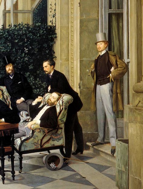 Gods and Foolish Grandeur: Le Cercle de la rue Royale - a group portrait by James Tissot, 1868 Communion Wine, James Tissot, In Search Of Lost Time, Victorian Gentleman, Pick Art, Most Famous Paintings, Marcel Proust, Lost Time, European Art