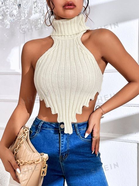 Fall Turtleneck, Hanky Hem Top, Crochet Summer Dresses, Turtle Neck Crop Top, Crochet Summer Tops, Top Sweater, Knit Tops, Crop Top Sweater, Shop Products