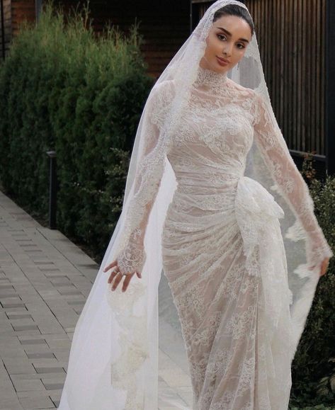 Wedding Dresses High Neck, Long Sleeves Wedding Dresses, Elegant Wedding Party, Long Sleeve Mermaid Wedding Dress, Dresses High Neck, Sleeves Wedding Dresses, Bride Dress Simple, High Neck Wedding Dress, Classy Wedding Dress