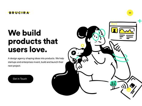 brucira.com Launch by Siddhita upare Illustration Website, Ui Illustration, Office Girl, App Website, Girl Dog, Application Design, Ux Ui, Girl And Dog, Flat Illustration