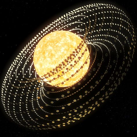 Dyson Sphere Art, Dyson Sphere Concept Art, Space Megastructures, Dyson Swarm, Dyson Sphere, Space Colonization, Fermi Paradox, Alien Technology, Power Engineering