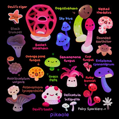 pikaole on Twitter: "Mushroom name👇… " Mushroom Names, Mushroom Pictures, Plant Book, Mushroom Art, Ios Icon, Simple Doodles, Cute Animal Drawings, Cute Pokemon, Cute Doodles