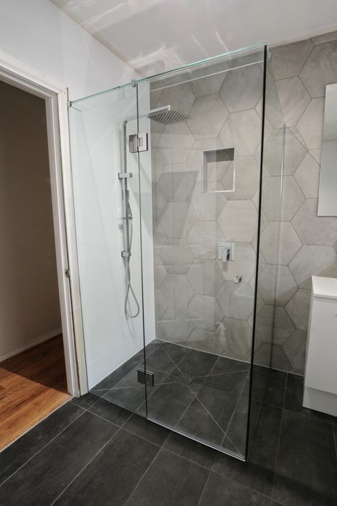 Semi Frameless Shower, Frameless Shower Screen, Printed Glass Splashbacks, Screen Installation, Glass Splashbacks, Shower Screens, Glass Splashback, Frameless Shower, Bathroom Inspo