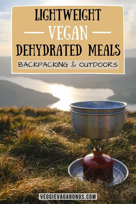 lightweight vegan dehydrated meals for backpacking Dehydrated Meals For Hiking, Vegan Hiking Food, Vegan Backpacking Meals, Meals For Backpacking, Vegan Backpacking Food, Dehydrated Recipes, Vegan Camping Food, Backpacking Recipes, Dehydrated Meals