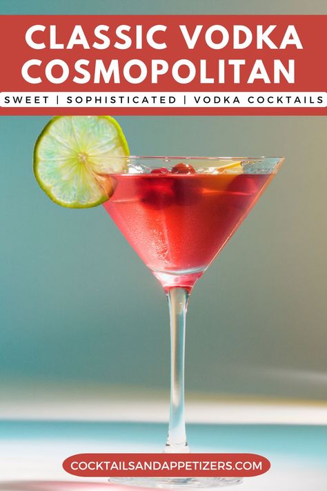 The classic Cosmo cocktail has only 4 ingredients and is a pretty pink drink that is easy to make. Great to serve on girls night, Friendsmas, Valentine's or any pink themed party! Pink Themed Party, Girls Night Cocktails, Cosmopolitan Cocktail Recipes, Cosmopolitan Drink, Cosmopolitan Recipe, Cosmo Cocktail, Cosmopolitan Cocktail, Orange Liquor, Vodka Lime