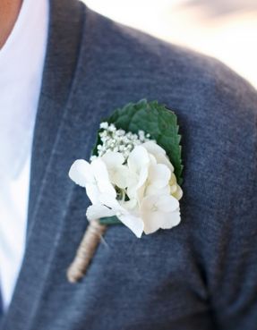 hydrangea boutonniere Hydrangea Boutonniere, Hydrangea Bouquet Wedding, Babies Breath, Silk Hydrangeas, Wedding Flower Ideas, Corsage Wedding, Boutonniere Wedding, White Hydrangea, Groom And Groomsmen