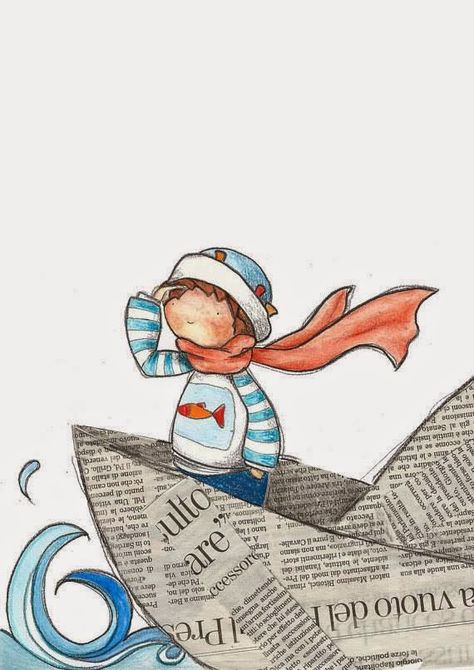 Cat Nursery, Sea Drawing, Boat Illustration, Boat Drawing, Boy Illustration, Paper Boat, Cartoon Painting, Superhero Wallpaper, Nautical Art