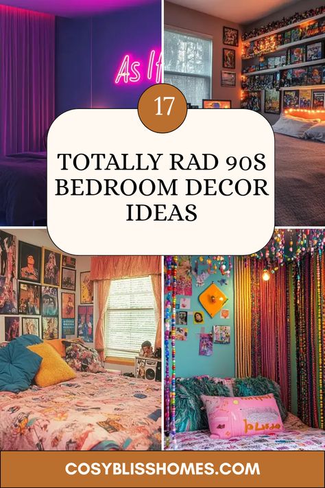 Are you ready to turn your room into a nostalgic 90s paradise? Check out these 17 totally rad bedroom decor ideas that will bring back the fun vibes of the past! From grunge-inspired decor and colorful beaded curtains to awesome game consoles and boy band posters, these ideas will help you create the ultimate throwback haven. Don't miss out on transforming your space with bold patterns, quirky accessories, and retro touches that define memorable 90s aesthetics. Bring on the good times and relive the sweetest decade! Punk Rock Bedroom Aesthetic, 90s Bedding, 90s Room Decor, Punk Bedroom Decor, 90s Bedroom Decor, Punk Bedroom, Quirky Bedroom, Apartment Ideas Living Room, 90s Bedroom