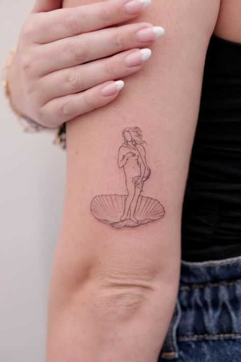 Madeline Tattoo, Venus Tattoos, Italy Inspired Tattoos, Florence Tattoo, Rome Tattoo, Ballet Tattoos, Venus Tattoo, Italy Tattoo, Italian Tattoos