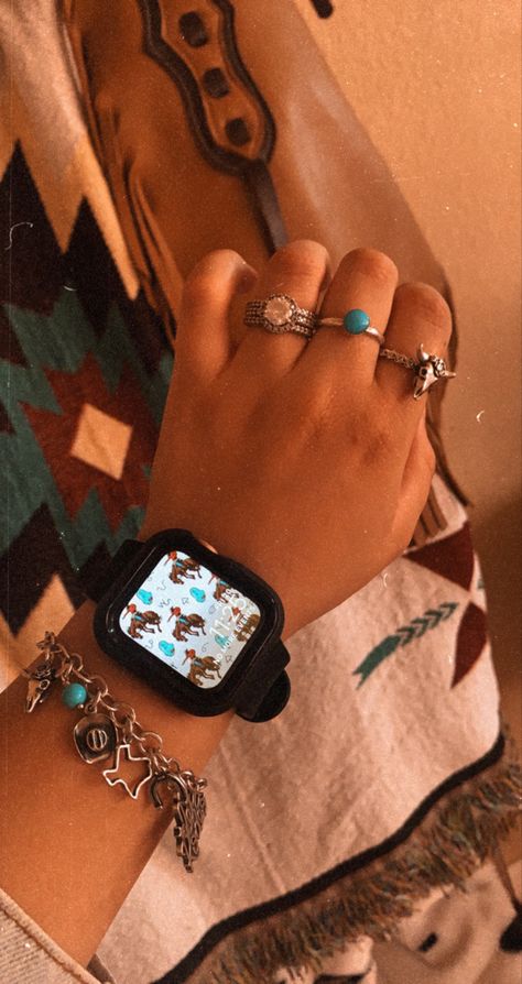 Western Bracelet Stack, Apple Watch Bracelet Stack, Watch Bracelet Stack, Western Apple Watch, Apple Watch Aesthetic, Cute Apple Watch Bands, Aesthetic Western, Watch Aesthetic, Southern Jewelry