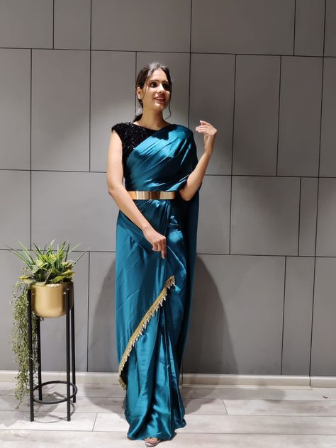 *1 Min Saree Collection With Our Own Real Modeling Shoot* *1 Min Ready To Wear Saree* *5 Colours Avail* *Our Own Real Modeling Shoot* Saree: *Premium Satin Silk Saree With Premium Pearl Latkan Jhalar Lace Pallu(1Min Saree)* Blouse:*Premium Velvet With Full Sequins Work(Unstitched )* *Ready To Wear Saree Upto Xxl* *Blouse Unstitched* *Our Own Real Modeling Shoot* *Heavy Pearls Latkans Jhalar Lace Pallu* *Velvet With Sequins Work Blouse Unstitched* S¹⁰⁰ *Rs:1450+$* With Belt Saree Thoughts, Saree Ready To Wear, New Saree Style, Satin Silk Saree, Saree Wearing Styles, Stitched Saree, Saree Wearing, New Saree, Saree Fashion