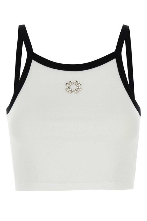 Crop top en coton blanc