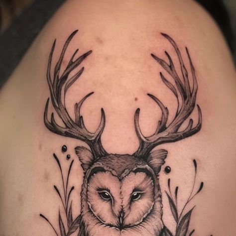 Casey ryder on Instagram: "Another cool piece for brys ☺️ see you again soon!  . . . #mainetattoo #macabre #darkart #tattoo #ink #inked #finelinetattoo #fineline #blackworktattoo #owl #darkartist #emallacartridges" Line Art Owl, Maine Tattoo, See You Again Soon, Owl Tattoo, Fine Line Tattoos, See You Again, Tattoo Ink, Blackwork Tattoo, Animal Tattoos