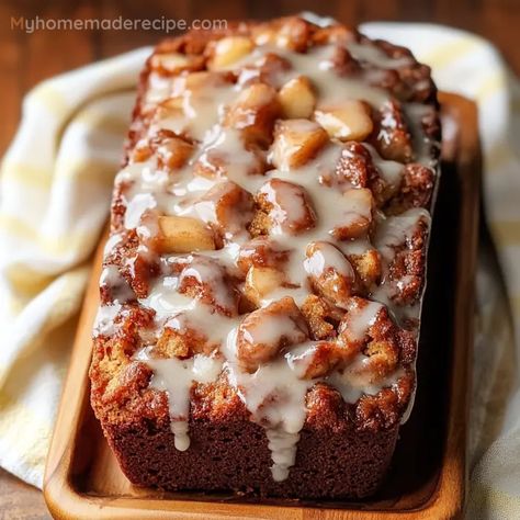 Amish Apple Fritter Bread Recipe | Sweet and Spiced Delight - My Home Made Recipe Amish Apple Fritter, Apple Fritter Bread Recipe, Fritter Bread Recipe, Apple Fritters Bread Recipe, Amish Bread Recipes, Baked Apple Fritters, Peanut Butter Cream Pie, Cranberry Bread Recipes, Apple Bread Recipe