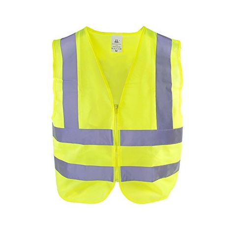 TR Industrial T802 Neon Safety Vest with Front Zipper Knitted, X-Large, Yellow Yellow Vest, Construction Workers, Safety Vest, Occupational Health And Safety, Pocket Size, Neon Yellow, First Look, Front Zipper, Two Tone