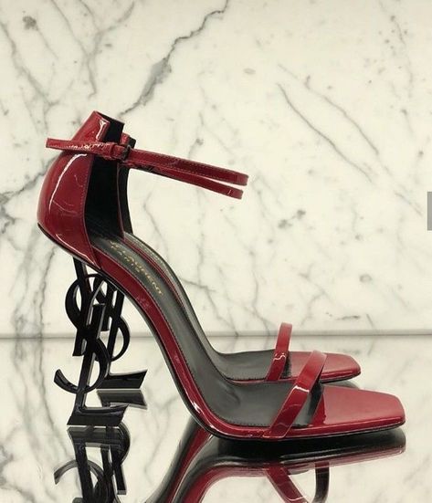 Red Stilletos, Versace Shoes Women, Dark Red Heels, Louis Vuitton High Heels, Louis Vuitton Heels, High Heels Classy, Pretty Heels, Casual Shoes Outfit, Ysl Heels