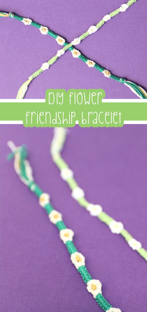 Simple Flower Friendship Bracelets Daisy Friendship Bracelet Tutorial, Friendship Bracelet Flower Pattern, Daisy Friendship Bracelet Pattern, Fast Friendship Bracelets, Simple Friendship Bracelet Patterns Easy, Flower Chain Friendship Bracelet, Flower Friendship Bracelet Patterns, Friendship Bracelets Flower, Daisy Friendship Bracelet