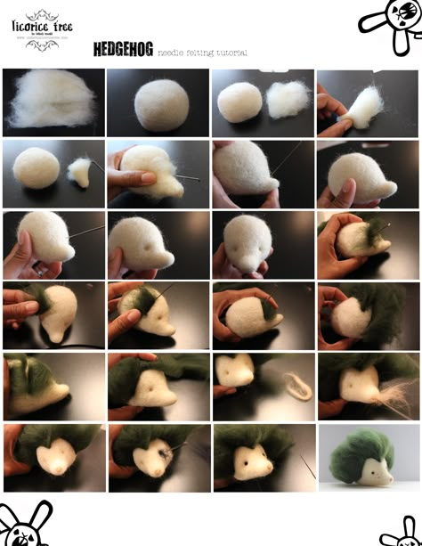 Felted Hedgehog Tutorial, Needle Felted Hedgehog Tutorial, Needle Felted Hedgehog, Needle Felting Diy Tutorials, Felt Hedgehog, Felted Hedgehog, Felt Tutorial, Felting Diy, Turtle Crafts