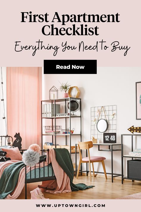 first apartment checklist everything you need to buy Living Room Essentials List, Apartment Moving Checklist, Functional Apartment, New Apartment Essentials, New Apartment Checklist, Apartment Necessities, First Apartment Tips, Apartment Must Haves, First Apartment Essentials