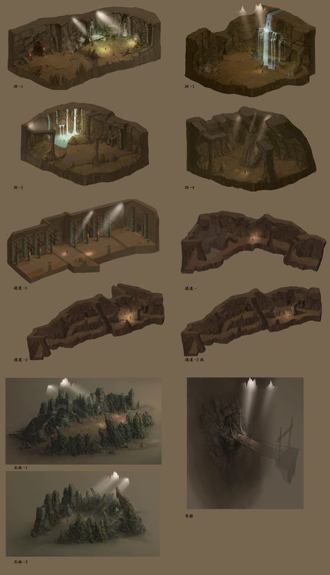 Cave Interior Concept Art, Cave Design, Game Level Design, Bg Design, 2d Game Art, Rpg Map, Level Design, Fantasy Map, Visual Development