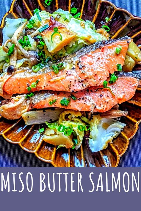 Salmon Recipes Miso, Japanese Food Fish, Misoyaki Salmon Recipe, Japanese Fish Recipes Dishes, Salmon Japanese Recipe, Miso Salmon Bowl, Japanese Fish Recipe, Japanese Salmon Recipes, Miso Butter Salmon