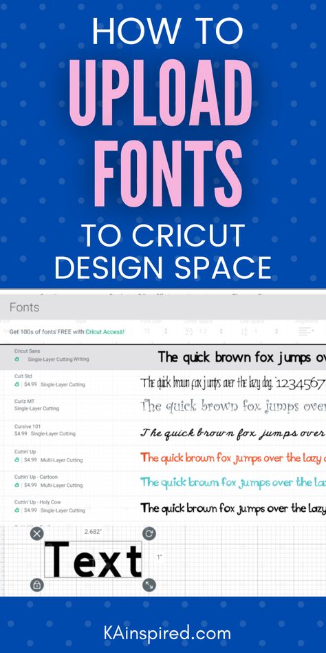 HOW TO EASILY ADD FONTS TO CRICUT DESIGN SPACE Free Svg Fonts, Best Calligraphy Fonts, Best Cursive Fonts, Fonts To Download, Free Fonts For Cricut, Free Calligraphy, Cricut Air 2, Space Font, Cricut Access