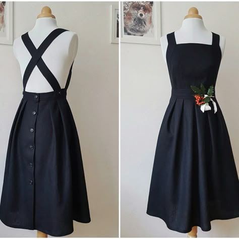 How To Style A Pinafore Dress, Vintage Pinafore Dress Pattern Free, Dungree Styles Dress, Pinafore Dress Pattern Free, Blue Pinafore Dress, Womens Pinafore Dress, Vintage Pinafore Dress, Black Pinafore Dress, Pinafore Dress Pattern