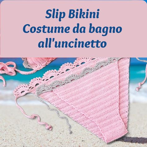 Tutorial gratuito per realizzare all'uncinetto lo slip del costume da bagno Bikini Beach Party Costume Tutorial, Freeform Crochet, Beach Party, Super Cool, Crochet Bikini, Knitting, Crochet