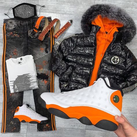 Retro 13 Jordans Outfit, Jordan 13 Outfits, Retro 13 Jordans, Anime Ichigo, Black Audi, Bleach Anime Ichigo, Retro 13, Jordan Outfit, Drip Outfit Men