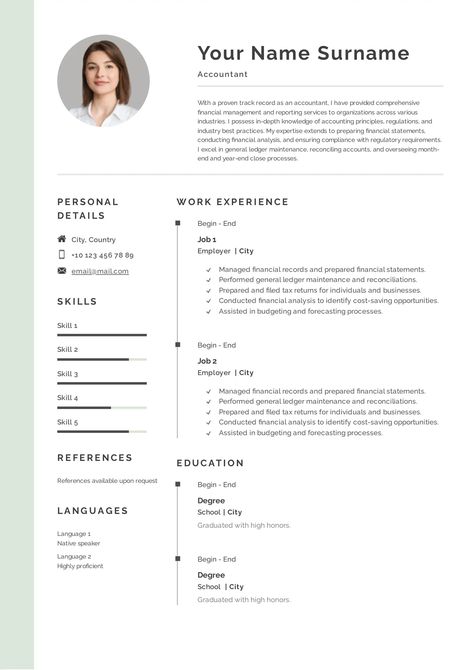 Accountant Resume Templates That Will Highlight Your Best Accountant Cv, Layout Cv, Perfect Cover Letter, Accountant Resume, Personal Statement Examples, Resume Guide, Best Resume Format, Accounting Principles, Perfect Resume