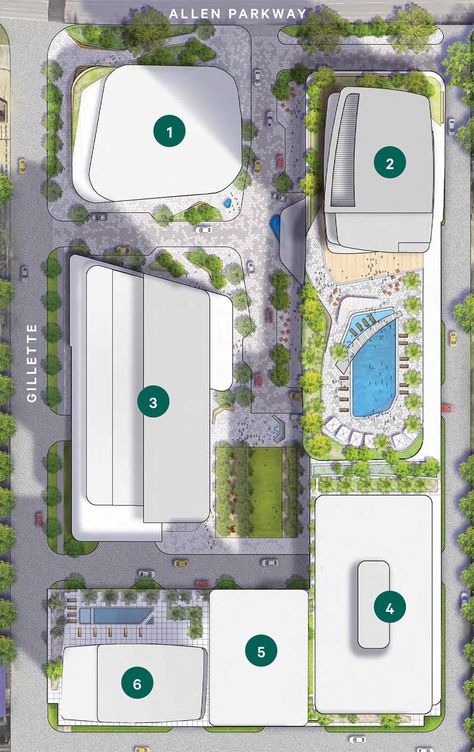 The Allen’s Latest Mixed-Use Map Nixes the Pedestrian Bridge Across Allen Pkwy.... Mixed Used Development Architecture, Mixed Use Masterplan, Mixed Use Urban Design, Mixed Use Development Masterplan, Mixed Use Development Concept, Mix Use Building Architecture, Mixed Use Building Plan, Site Development Plan Architecture, Mixed Use Architecture