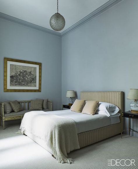 buenos aires apartment Blue Gray Bedroom Colors, Colour Scheme Bedroom, Pale Blue Bedroom, Coloured Interiors, Baby Blue Bedrooms, Grey Colour Scheme Bedroom, Grey Bedroom Colors, Light Blue Bedroom, Blue Gray Bedroom