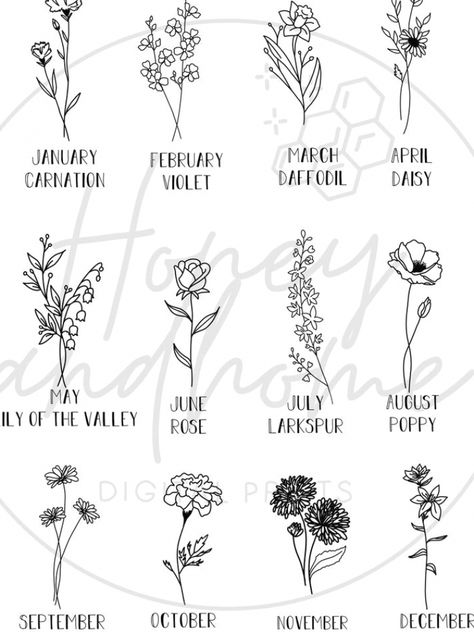 Bouquet Tattoo Simple, Tattoo Simple Flower, December Flower Tattoo, Upper Arm Tattoos For Guys, Tattoo On Ankle, Simple Flower Tattoo, Flower Bouquet Tattoo, Flower Stencils, Simple Tattoos For Women