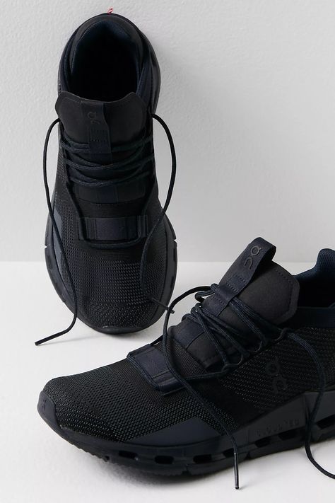 On Cloudnova Sneakers | Free People Black Tennis Shoes Women, On Cloudnova, Lifting Shoes, Black Tennis Shoes, Workout Sneakers, Cloud Shoes, All Black Shoes, Black Shoes Women, Hot Sneakers