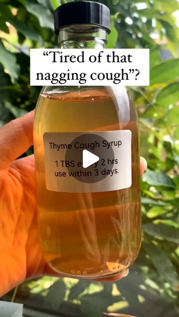 Healthy Herbs - Health Tips on Instagram: "✅Follow @wholisticwellnessway for more home remedies for this sick season !

Thyme cough syrup, made from the herb *Thymus vulgaris*, its a natural remedy used to alleviate respiratory issues. Here are some of the benefits of thyme cough syrup:

1. Cough Relief: Thyme has antitussive (cough-suppressing) properties that help reduce both dry and productive coughs by soothing the respiratory tract.

2. Antimicrobial- Thyme is rich in *thymol*, a compound with antimicrobial properties, which can help fight bacteria and viruses that may cause infections in the respiratory system.

3. Expectorant- Thyme can help loosen and expel mucus from the airways, making it useful for treating chest congestion associated with colds, bronchitis, or respiratory infec Benefits Of Thyme, Healing Drinks, Cough Remedies For Kids, Productive Cough, Thymus Vulgaris, The Respiratory System, Cough Relief, Nutritional Therapist, Homesteading Ideas