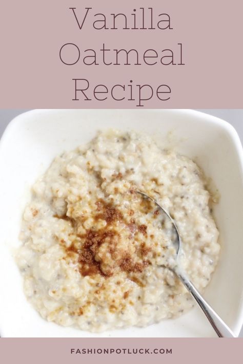 Vanilla Oatmeal Recipe, Vanilla Oatmeal, Daycare Meals, Recipe Oatmeal, Breakfast Easy, Honey Cinnamon, Cinnamon Oatmeal, Protein Meal, Instant Oatmeal