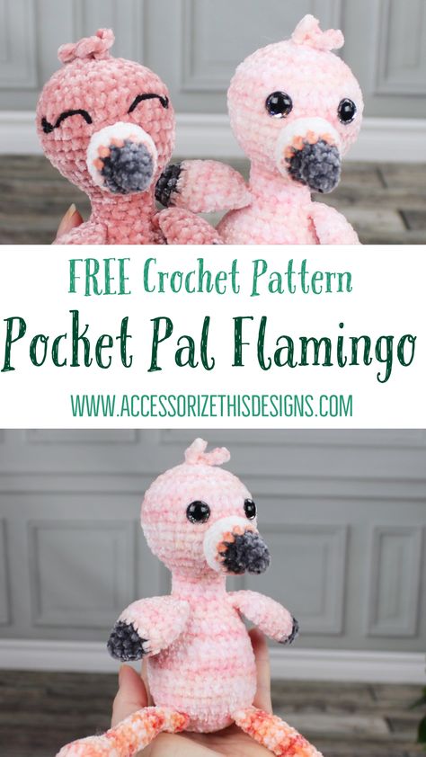 Crochet Flamingo Stuffed Animal, Fuzzy Crochet Amigurumi, Super Easy Amigurumi Free Pattern, Free Quick Amigurumi Patterns, Agrumini Crochet Free, Small Crochet Stuffed Animals Free Patterns, Easy Arigumi Patterns Free, Plush Crochet Animals, Pink Crochet Animals