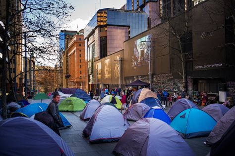 'Tent city', the homeless camp in Sydney's Martin Place – in pictures Homeless People, Short Film, Outdoor Gear, Sydney, Tent, Camping, Photographer