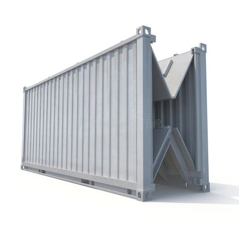 Freight Shipping Foldable and Collapsible Container Isolated on White. 3D Illustration, Clipping Path Stock Illustration - Illustration of clipping, shipping: 95845908 Path Illustration, Gimme Shelter, Wood Chipper, Background 3d, Futuristic Cars, Shipping Container, 3d Illustration, Outdoor Storage Box, Dog Training